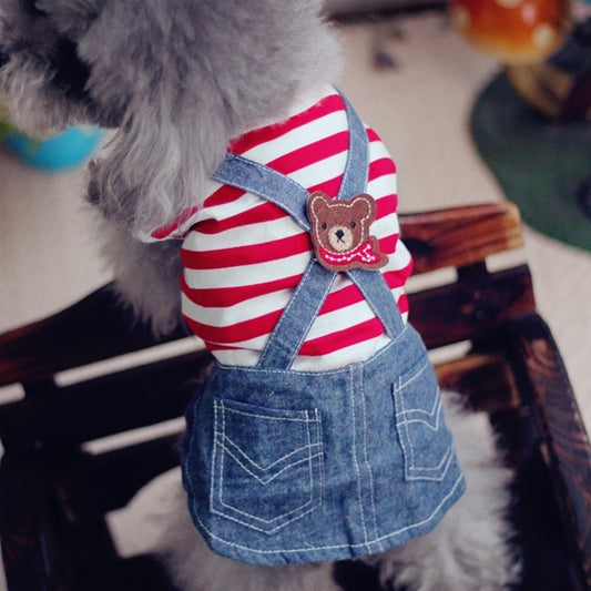 Pooch Girl Striped Romper