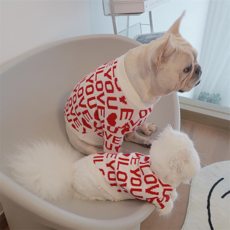 Love Me More Pooch Sweater
