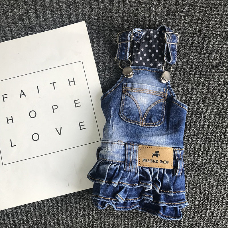 Me Me Pooch Denim Skirt Romper