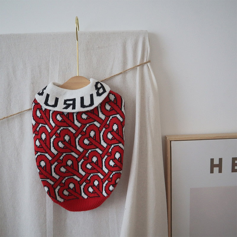 Red Bur Pooch Sweater