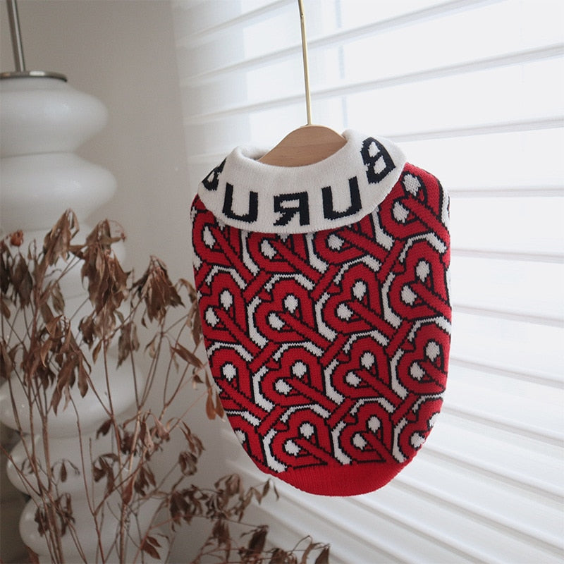 Red Bur Pooch Sweater