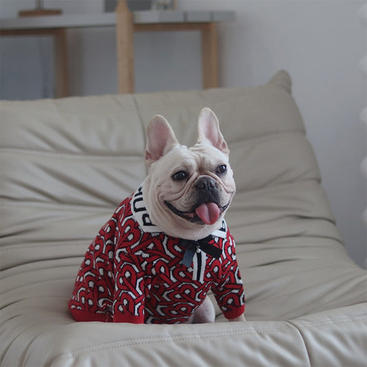 Red Bur Pooch Sweater