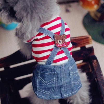 Pooch Girl Striped Romper