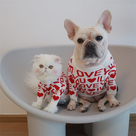 Love Me More Pooch Sweater