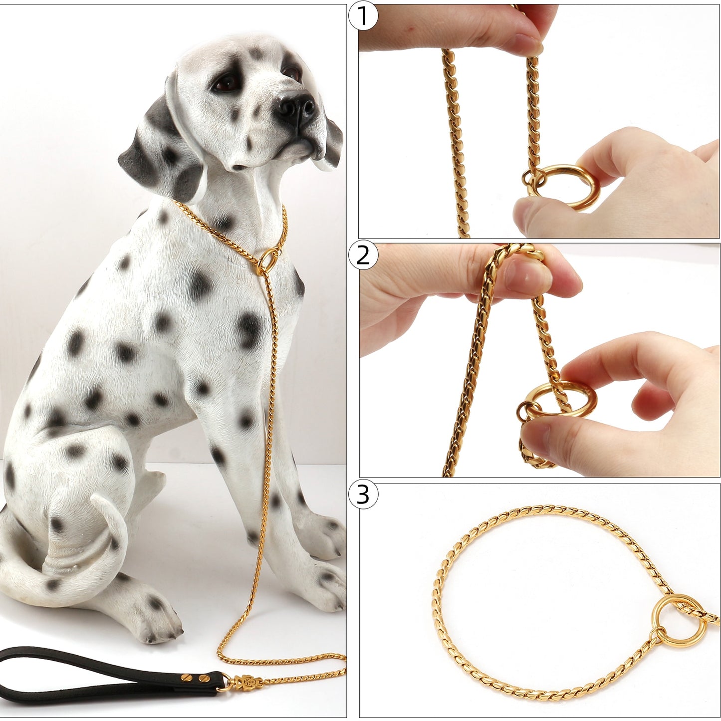 Pooch Dog Chain Necklace Leash